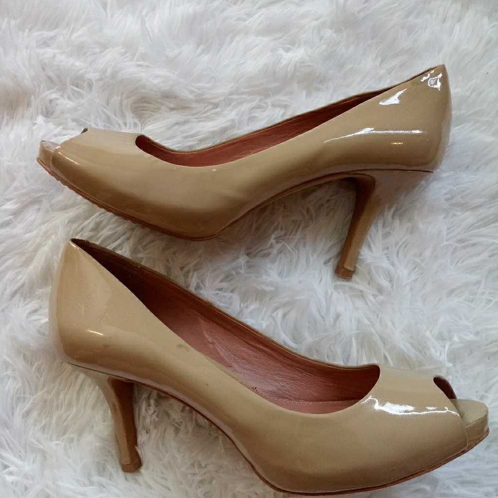 Vince Camuto Nude Open Toe Heels